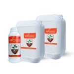 Envases de Vacuna PK, fosfito de potasio agrícola que actúa como inductor de resistencia para estimular fitoalexinas y defensas naturales en las plantas.