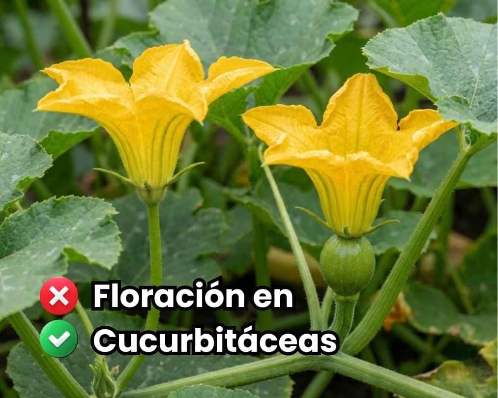 Descubre la diferencia entre la flor macho y hembra en cucurbitáceas. Conoce qué hormonas y nutrientes aplicar para estimular el cuaje y evitar abortos.