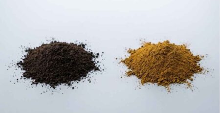 Comparativa visual entre Ácidos Húmicos y Fúlvicos, insumos orgánicos clave para la nutrición agrícola.